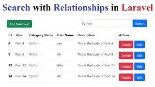 Laravel Search with Relationships Posts, Users, and Categories