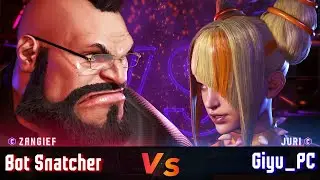 Street Fighter 6 | Snatcher Bot (Zangief) vs Giyu_PC (Juri) | Rank Game