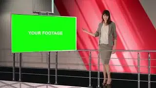 green screen backgrond tv show and bricking news