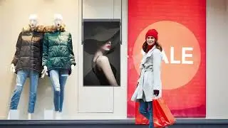 Double Sided High Brightness Advertising Display for Shop Window