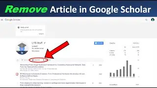 How to Delete or Add Your Article in You Google Scholar