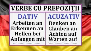 Invata Germana | Verbe cu prepozitii in cazul DATIV si ACUZATIV