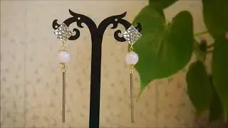 Украшения ручной работы из натуральных камней .  Серьги с кварцем