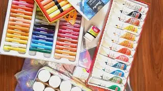 UNBOX A HUGE PACKAGE WITH ME.UNBOXING ART MATERIALS❤🤗 #unboxing @divyabaisla6828