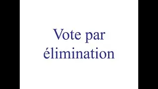 Vote par élimination
