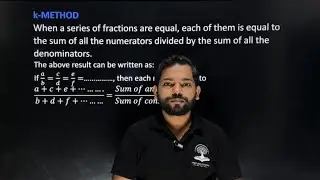 K-METHOD WITH EXAMPLES  RATION AND PROPORTION CHAPTER 6 CLASS 10 ICSE