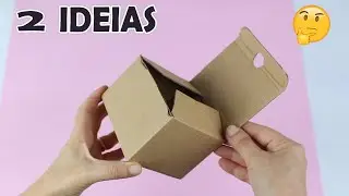 2 IDEIAS CRIATIVAS COM CAIXA DE PAPELÃO - FAÇA VOCÊ MESMO