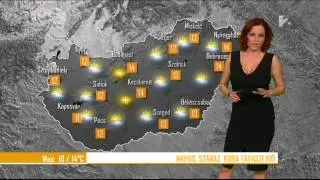 IdGaál Noémi 2014 03 10 ESTE Sexy Hungarian Weather Forecast Girl