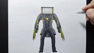 How to draw Titan TV Man