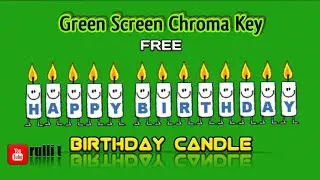 Green Screen - BIRTHDAY CANDLES animated 🔊