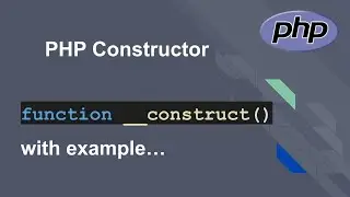 Constructor In PHP | PHP Constructor | PHP OOPs