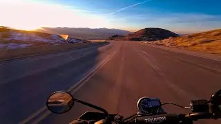 POV Sunset Ride over South Mountain | Moto ASMR | Scrambler 400 X | Raw Audio
