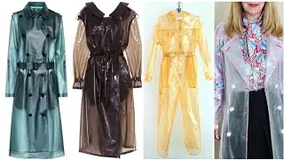 stylish fashion ideas for ladies of latex transparent coats design