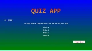 ***Quiz App*** for beginners | HTML, CSS, JS | With Source Code and Live Preview | Web Development