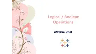 Logical or Boolean Operators in 