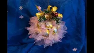 DIY | Новый год * New year | Новогодний подарок | Шарик из конфет
