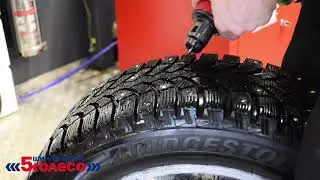 Дошиповка зимних шин в сети шиномонтажных мастерских 5 колесо
