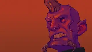 Speed Painting: Coloring a Dark Priest - Quick Sketch Art