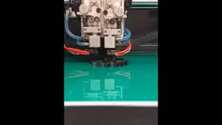 German RepRap x500 during printing with new glass fiber reinforced