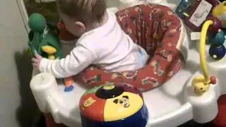 Ethan Playing In His Baby Einstein Exersaucer