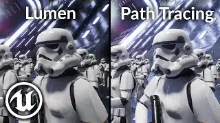 Unreal Engine 5.4 - Lumen vs Path Tracing bad Star Wars comparison