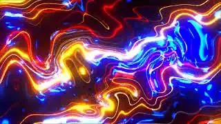 Bright lines and liquid Abstract Blue, Gold, Red Background video _ Footage _ Screensaver