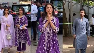 Aamir Ali & Bhumi Pednekar with sister spotted at Shilpa Shetty ganpati visarjan