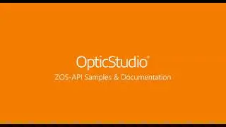 OpticStudio 17 Beta Program: ZOS-API Examples & Documentation