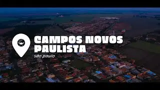 Drone sobrevoa a cidade de Campos Novos Paulista/SP