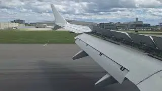 Landing Boeing 737 MAX 8 Flair Airlines in Toronto Pearson Airport