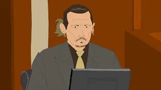 Johnny Depp divorce animation/ isn't happy hour anytime?