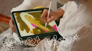 mini studio catch up: lots of digi drawing & traveling for an art market
