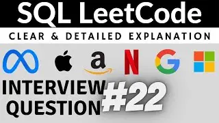 LeetCode 1303 Interview SQL Question with Detailed Explanation | Practice SQL | Window Functions