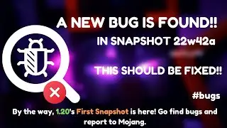 NEW BUG FOUND IN SNAPSHOT 22w42a: Keep an Eye Out | #infoyps #minecraft #2022 |