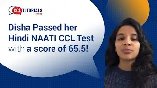 Disha Passed her Hindi NAATI CCL Test with a score of 65.5!