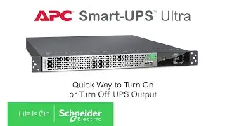 APC Smart-UPS Ultra 3kW - How to turn UPS output on or off using display menu