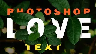 How to Text masking in Photoshop - floral typography - Photoshop Tutorial