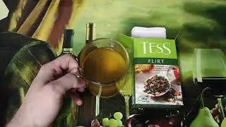 Чай зеленый TESS FLIRT - С Клубникой и вкусом персика обзор и впечатления