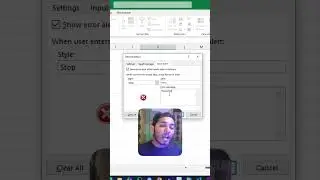 Set Error Msg In Excel 😱 