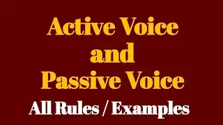 Active and Passive Voice: Rules Urdu | Hindi