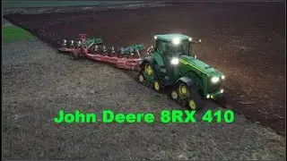 John Deere 8RX 410 Plow and Stubble Cultivators