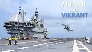 Indian Navy New MH-60R Landed on INS Vikrant
