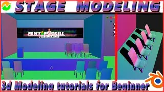 3D Stage model blender || #3d Modeling tutorials for Beginner || #newtonskill,  || Simple & quick