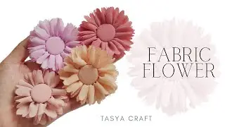 Button Center Fabric Flower