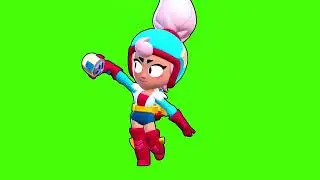 JANET WINNING ANIMATION GREEN SCREEN BRAWL STARS