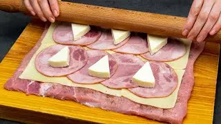 Трюк, подсмотренный у знаменитого повара, вас поразит! Мясной рулет с помощью скалки