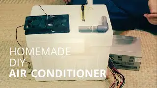 Homemade DIY air conditioner with cheap and recycle materials