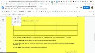Inserting Math Symbols in a Google Document