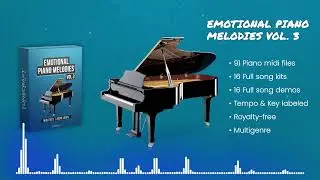 🎹 Tunecraft Emotional Piano Melodies Vol.3 [MIDI | AUDIO | KITS]