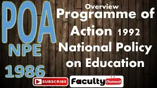 Programme of Action PoA 1992 under the National Policy on Education NPE 1986, poa 1992 in education,